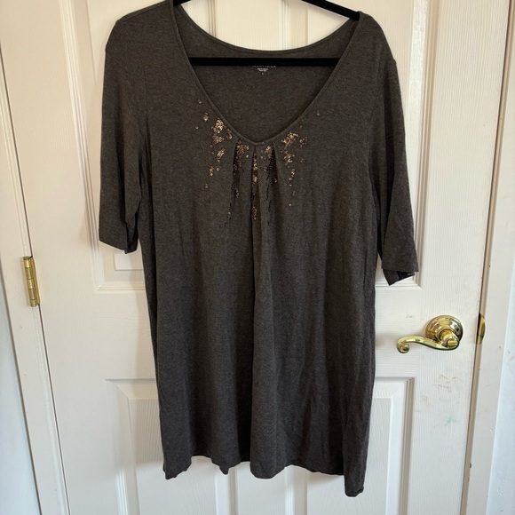 Eileen Fisher Brown Top. Italian Yarn. Large.‎ - Picture 1 of 8